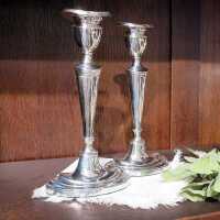 Elegant pair of candlesticks by I.M. Hutchfield, Birmigham 1920