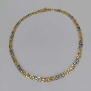 Mehrfarbige Goldschmuck für Damen - Annodazumal Antikschmuck: Collier mit Mäanderband in Gold kaufen