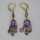 Nice pair of amethyst earrings from the 1960s in Pforzheim