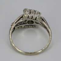 Elegant Mid-century white gold ring set with diamonds