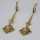 Pair of Art Nouveau earrings in 9 ct. Gold with beautiful opals