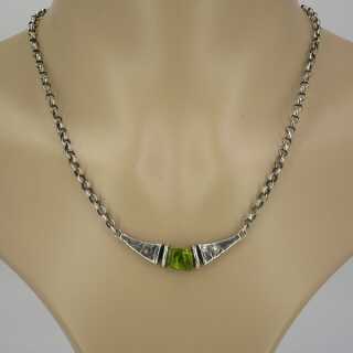 Rare necklace from the Perli company with Peridot around 1970