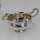 Elegantly shaped antique gravy boat from 1899 in sterling silver 925 / -