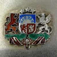 Silver cigarette case with the Latvian coat of arms