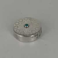 Kleine, runde Schnupftabakdose aus Schweden in Silber 830/-
