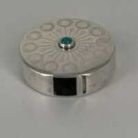 Small, round snuff box from Sweden in silver 830 / -
