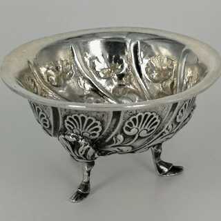 Round spice bowl on feet from the Netherlands from 1835