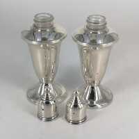 Salt and pepper shaker with glass insert in sterling...
