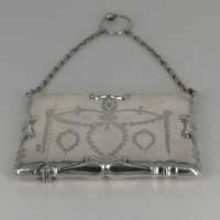 Unique dance card case in sterling silver, Chester 1912