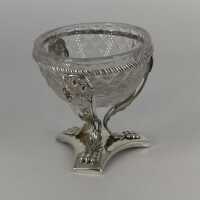 Filigrane Saliere in Silber mit Glaseinsatz aus dem...