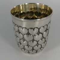 Antique heart cup in silver gilt Ludwig Neresheimer Hanau