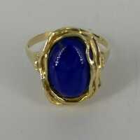 Vintage Goldschmuck für Damen - Annodazumal Antikschmuck: Vintage Ring mit Lapislazuli Kaufen