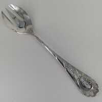 Rare set of oyster forks or shell forks in 800 silver