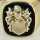 Herren Siegelring mit goldenem Wappen auf Onyxplatte