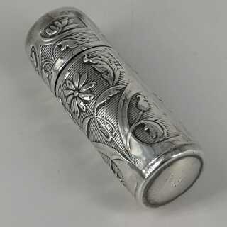 Rare travel sewing kit in silver in the Art Nouveau style around 1900