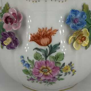 Rare planter by hand from the Dresden Potschappel manufactory