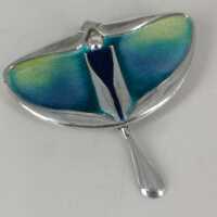 Silver brooch with an enamel coating from Scotland by Pat Cheney