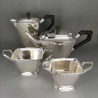 Handgefertigtes Art Deco Tee- und Kaffeeset in Sterling Silber 925