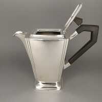Handmade Art Deco tea and coffee set in sterling silver 925