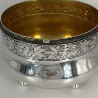 Art Nouveau lid box in solid silver from Berlin around 1900