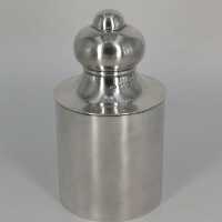Zylindrische Tee Dose in massivem Silber von Mappin & Webb