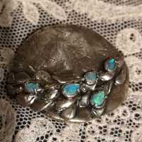 Rare Perli brooch in silver with opals in modernism
