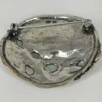 Rare Perli brooch in silver with opals in modernism