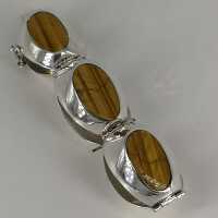 Taxco Mexico silver bracelet with tiger eye