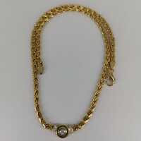 Elegant womens necklace in the form of a flat armor chain in 750 / gold