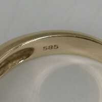 Schöner Damen Ring in Flechtoptik in 585/- Gold mit Brillanten