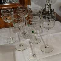 6 art nouveau stem glasses from 1905