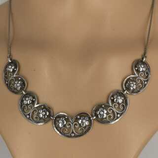Rare Art Nouveau necklace in silver from WMF around 1910