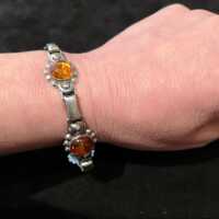 Silver bracelet with amber N.E. From, Denmark
