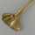 Ginko leaf brooch in gold with a zircon