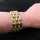 Solid wide ladies brick bracelet in 585 / - gold