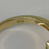 Zarter Blüten Ring in Gold mit Rubinen und Brillanten