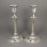 Vintage pair of candlesticks in sterling silver 925 / -