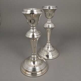 Candlesticks pair from 1997 in sterling silver 925 / -