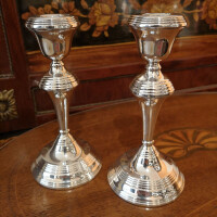 Candlesticks pair from 1997 in sterling silver 925 / -