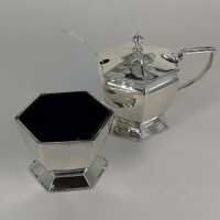 4-piece spice set in sterling silver from England 1908