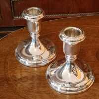 Vintage silver candlesticks pair R. Carr Ltd. Sheffield / England