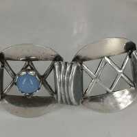 Beautiful bracelet in silver from Sweden with chalcedony trim
