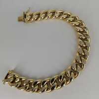 Solid womens or mens armored bracelet in 585 / gold