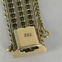 Beautiful braided herringbone gold bracelet