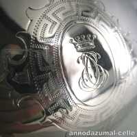 Biedermeier silver coffeepot with engraved decor