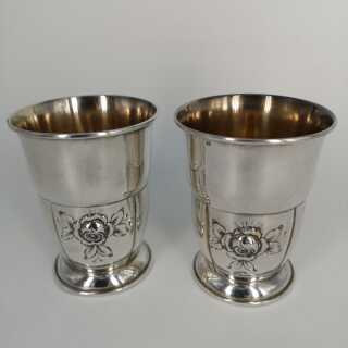 Rare pair of antique silver cups from the Viennese Jugendstil