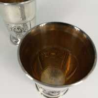 Rare pair of antique silver cups from the Viennese...