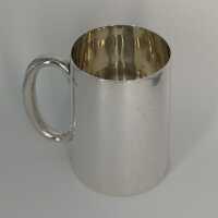 Heavy handle mug in solid silver around 1925