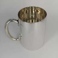 Heavy handle mug in solid silver around 1925