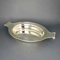 Antique silver plated bowl with scrolled handles Thomas...